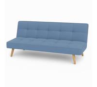 Totò Piccinni Divano Letto 3 Posti SANDWICH Prontoletto Clic-Clac imbottito con piedini in legno (Tessuto Jeans)