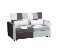 Totò Piccinni Divano Letto PRESTODORMO 2 Posti pronto letto con Cuscini (Con Braccioli, Patchwork Elegant)