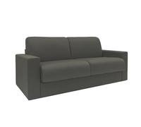 Totò Piccinni Divano Letto Ribaltone Matrimoniale Imbottito con Braccioli, Materasso 14cm, L194cm x P93cm x H67cm (Tessuto Dark Grey)