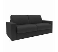 Totò Piccinni Divano Letto Ribaltone Matrimoniale Imbottito con Braccioli, Materasso 14cm, L194cm x P93cm x H67cm (Tessuto Antracite)