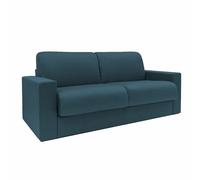 Totò Piccinni Divano Letto Ribaltone Matrimoniale Imbottito con Braccioli, Materasso 14cm, L198cm x P93cm x H67cm (Tessuto Petrolio)