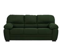 Totò Piccinni Divano SARAH Similpelle Effetto Nabuk o tessuto Imbottito Imbottito con Braccioli MADE IN ITALY (Tessuto Verde Scuro, 3 Posti)