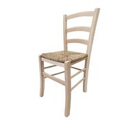 Totò Piccinni Ordine Minimo 2pz, Sedia paesana Venezia in Legno di faggio, ALTISSIMA QUALITA', Robusta, già montata, L43xP48xH88 cm (Grezzo, Seduta Paglia)