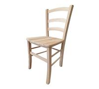 Totò Piccinni Ordine Minimo 2pz, Sedia paesana Venezia in Legno di faggio, ALTISSIMA QUALITA', Robusta, già montata (Grezzo, Seduta Massello)
