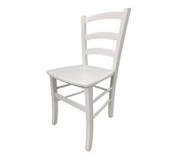 Totò Piccinni Ordine Minimo 2pz, Sedia paesana Venezia in Legno di faggio, ALTISSIMA QUALITA', Robusta, già montata (Bianco Laccato, Seduta Massello)