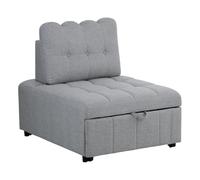 Totò Piccinni Poltrona Letto READY pronto letto con Cuscino (Tessuto Grigio)