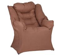 Totò Piccinni Poltrona PENNICA Relax con braccioli imbottita avvolgente struttura in metallo (Lux Terracotta)