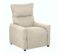 Totò Piccinni Poltrona PISOLO Reclinabile Push Back (Tessuto Beige) | Poltrona Relax imbottita con poggiapiedi, massimo comfort per il tuo salotto
