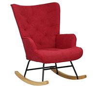 Totò Piccinni Poltrona Poltroncina a DONDOLO Multicolore Design Patchwork (Bordeaux, Poltrona)