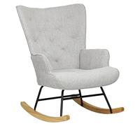 Totò Piccinni Poltrona Poltroncina a DONDOLO Multicolore Design Patchwork (Tortora, Poltrona)