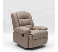Totò Piccinni Poltrona Relax MAURA reclinabile MANUALE con 4 rotelle in tessuto Beige