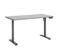 Totò Piccinni Scrivania PROGRESS 150 x 69 regolabile in altezza elettricamente con motore e display con 4 memorie di altezza MADE IN ITALY (Piano Grigio Cemento, Gambe Grigio Canna di Fucile)