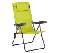 Totò Piccinni Sdraio LIPBUL con braccioli in Textilene con cuscino e struttura in metallo 5 Posizioni (Verde Lime)