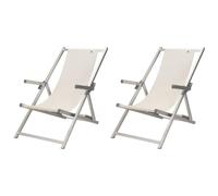 Totò Piccinni SDRAIO SALENTO in alluminio pieghevole (Beige 2 Pz)