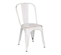 Totò Piccinni Sedia Industry in Metallo Design Industriale (1 Sedia, Vintage Bianco)