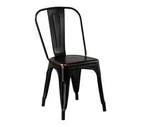 Totò Piccinni Sedia Industry in Metallo Design Industriale (1 Sedia, Vintage Nero)