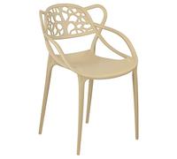 Totò Piccinni Sedia INFINITY TIMBER in Polipropilene Moderna Design Impilabile (Sabbia, 1)