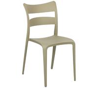 Totò Piccinni Sedia ONDA in Polipropilene moderno design impilabile per esterno e interno (1, Sabbia)