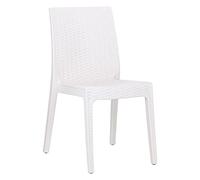 Totò Piccinni Sedia SELENE senza BRACCIOLI simil rattan (Bianco 2 Pz)