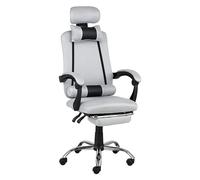 Totò Piccinni Sedia Ufficio BETA Gaming Ergonomica Reclinabile Girevole con cuscini e poggiapiedi con rotelle e poggiatesta (Beta Grigio)