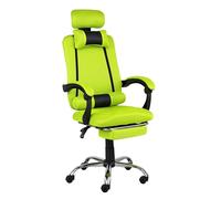 Totò Piccinni Sedia Ufficio BETA Gaming Ergonomica Reclinabile Girevole con cuscini e poggiapiedi con rotelle e poggiatesta (Beta Verde)