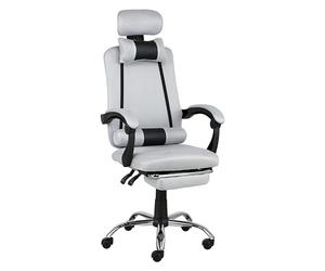 Totò Piccinni Sedia Ufficio BETA Gaming Ergonomica Reclinabile Girevole con cuscini e poggiapiedi con rotelle e poggiatesta (Beta Grigio)