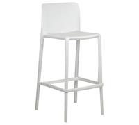 Totò Piccinni Sgabello Bar EVO in Polipropilene, Design Moderno, resistente per uso Interno ed Esterno (Bianco 1 Pz)