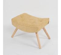 Totò Piccinni SGABELLO con gambe in legno di faggio in tessuto di Design (Giallo, Sgabello)