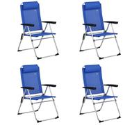 Totò Piccinni Spiaggina RIVA Alluminio Textilene 7 Posizioni (Blu 4Pz)
