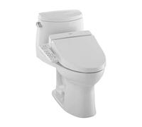 TOTO UltraMax II - WC allungato 1,28 GPF WASHLET+ e WC automatico con CEFIONTECT, cotone bianco - CST604CEFGT40#01