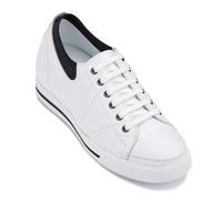 TOTO Uomo Invisibile 2.4 " Altezza Migliorando Ascensore Casual Bianco Sneaker-