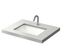 TOTO WU lavabo à encastrer, sans trou pour robinetterie, avec trop-plein, 500x380mm, vasque de forme rectangulaire, LW1535Y, LW1535Y