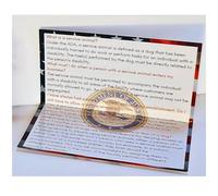 TOTOMO 60pc ADA Service Dog and Handler Legal Right Information Card - Biglietto da visita piegato a doppia dimensione con testo grande facile da leggere, carta impermeabile e resistente agli strappi