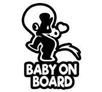 TOTOMO Adesivo bambino a bordo - Divertente simpatico cartello di sicurezza per auto per finestre e paraurti - Ragazzo pipì ALI-034