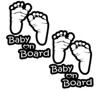 TOTOMO Adesivo per bambini a bordo - (Set di 2) Divertente simpatico simpatico cartello di sicurezza con decalcomania per vetri auto e paraurti - Impronta ALI-037