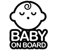TOTOMO # ALI-020 Baby on Board Adesivo Decal Safety Caution Sign per Auto Windows - Sleeping Baby Boy