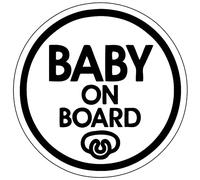 TOTOMO # ALI-023 Baby on Board Adesivo Decal Safety Caution Sign per Auto Windows - Baby Ciuccio