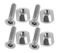 Totority 1 Set Set Viti Dadi e Rondelle Colore Argento M6 in Acciaio Inossidabile Compatibilità e Regolazioni Facili per Accessori Tavola da Surf 4 Pezzi