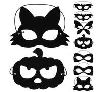 Totority 10 Pezzi Maschera di Feltro Nera a Farfalla per Carnevale e Feste, Leggera e Compatta, Comoda da Indossare, per Costumi e Cosplay