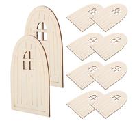 Totority 10 Pezzi Porte in Legno per Fatine da Decorare, Kit Creativo Fai da Te, Resistente e Pronto essere Dipinto, per Progetti DIY e Decorazioni Domestiche