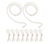 Totority 10 Rotoli Kit Stoppini in Cotone per Lampade a Cherosene, Stoppino Rotondo 0,4 Cm Resistente al Calore per Lanterne da Campeggio e Lampade a Olio da Esterno, Accessori per Luci di