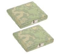 Totority 2 Pezzi Astuccio Portatile per 6 Ance di Sassofono e Clarinetto con Design Elegante in Seta e Legno, Organizzazione Migliorata per Musicisti in Viaggio e Performance