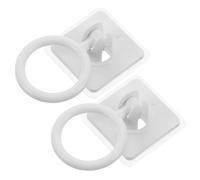 Totority 2 Pezzi Maniglia Installazione senza Fori Bianca in Plastica Ergonomica Presa in Silicone Allargata per Porte e Cassetti per Anziani e Case di Riposo
