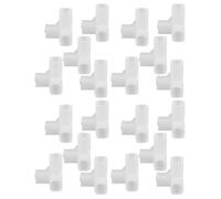 Totority 20 Pezzi Collegamento per Armadio in Plastica Bianco Giunto a 3 Direzioni, Design Spesso per Ottimizzazione dello Spazio e Applicazione Versatile nel Guardaroba e Mobile