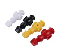Totority 4 Pezzi Giocatori Calcio Balilla da Tavolo Sostitutivi, Accessori Calciobalilla Standard, Uomini Calcio Maschile in Colori Bianco, Nero, Giallo e Rosso per Giochi da Tavolo