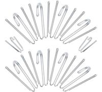 Totority 50 Pezzi Ganci Riutilizzabili e Pratici per Tende in Acciaio Inossidabile Colore Argento, Design Razionale per Tende Pieghe, per Bagno e Supporti Fai-da-te
