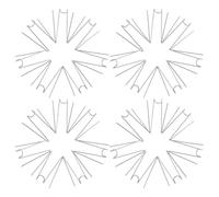 Totority 60 Pezzi Gancio a Doppia Punta a Forma di W Acciaio Inossidabile Argento, Resistente alla Ruggine per Pannelli e Sughero per Workspace e Progetti Fai-da-te
