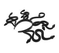 Totority Cerchietto Accessorio Teatrale Nero Serpente in Plastica Comodo e Appariscente Testa di Serpente Esagerata e Mitica per Halloween e Carnevale