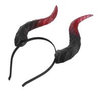 Totority Cerchietto in Pu e Ferro, Leggero e Facile da Trasportare con Corna Diaboliche Staccabili per Chioma per Feste di Halloween e Cosplay
