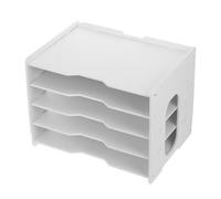 Totority Desktop File Holder Robust Metal Base Office Organizer Rack For Document Magazine And Paper Sorting